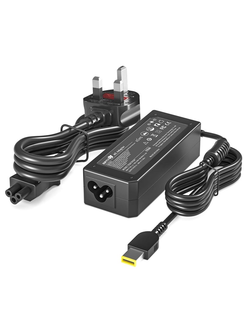65W 20V 3.25A AC Replacemet Adapter for Lenovo Z40 Z50 Z50-70 Z50-75 G40 G50 G50-70 G50-80 Thinkpad L440 L460 L470 T440 T450 T460 T470 T540 T560 X230 X240 X250 X270  (Yellow Square Tip)