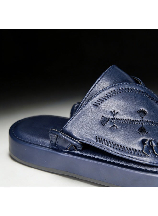 Men's Flat And Comfortable Slippers In The Arabic Style, Casual Slippers That Are Easy To Wear, Hand-Embroidered Slippers With A Unique Design. - Image 5