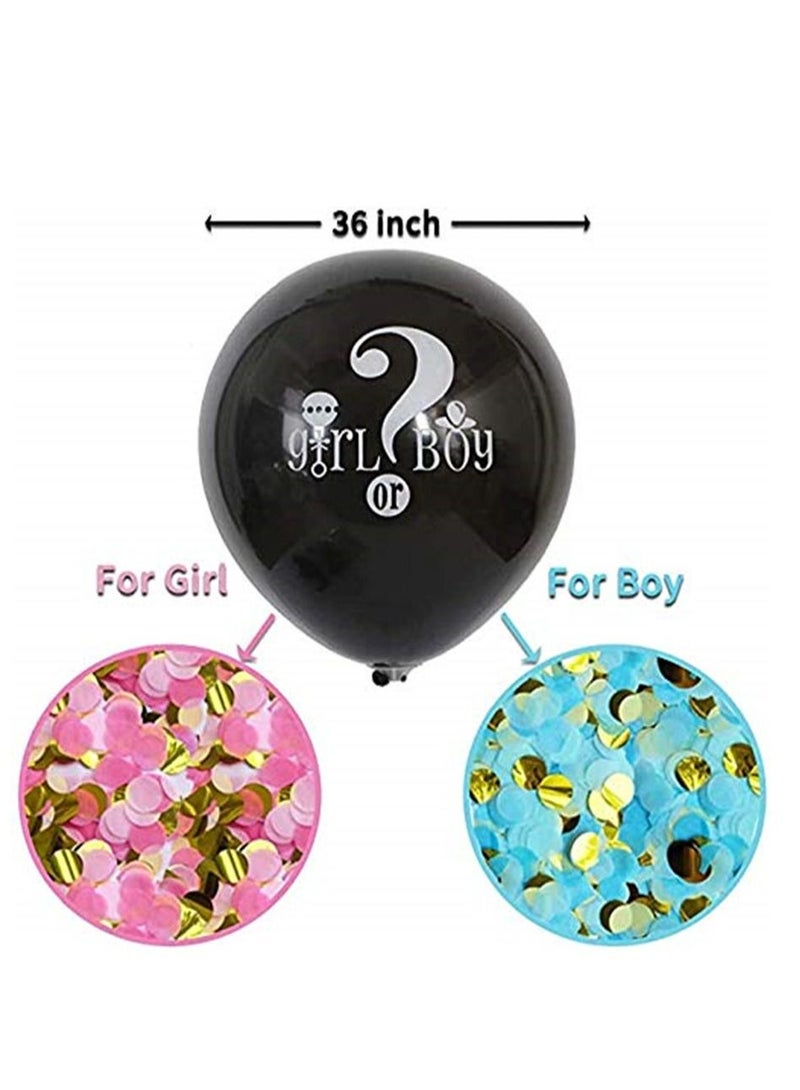 XiuWoo 2-piece Baby Shower Gender Reveal Confetti Balloon Party Supplies - Image 2