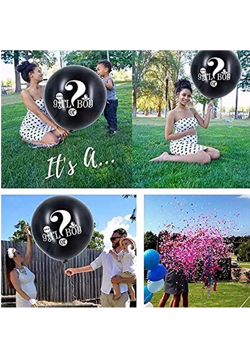 XiuWoo 2-piece Baby Shower Gender Reveal Confetti Balloon Party Supplies - Image 4