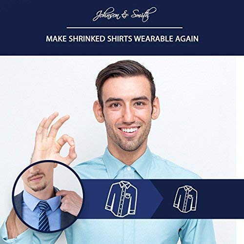 Johnson Smith Johnson & Smith Collar Extenders/Neck Extender/Wonder Button for 1/2 Size Expansion of Men Dress Shirts, 5 +1 Pack, 3/8" - Image 4