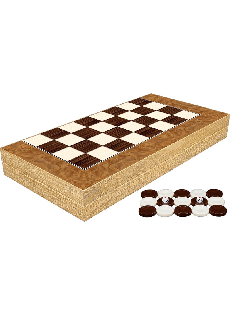 KS Games Classic Rose Patterned Handmade Backgammon  - Image 1