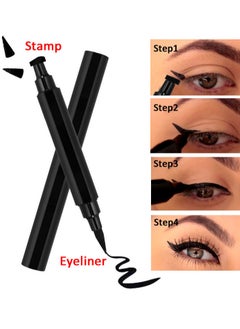AEENAA 2 Piece Liquid Eyeliner Stamp And Kajal Pencil Set  - Image 2