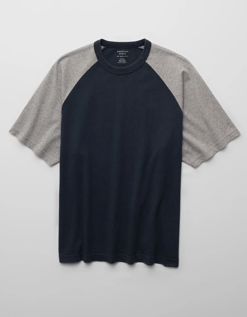 American Eagle  AE Relaxed Heavyweight Raglan T-Shirt  | Best Price UAE