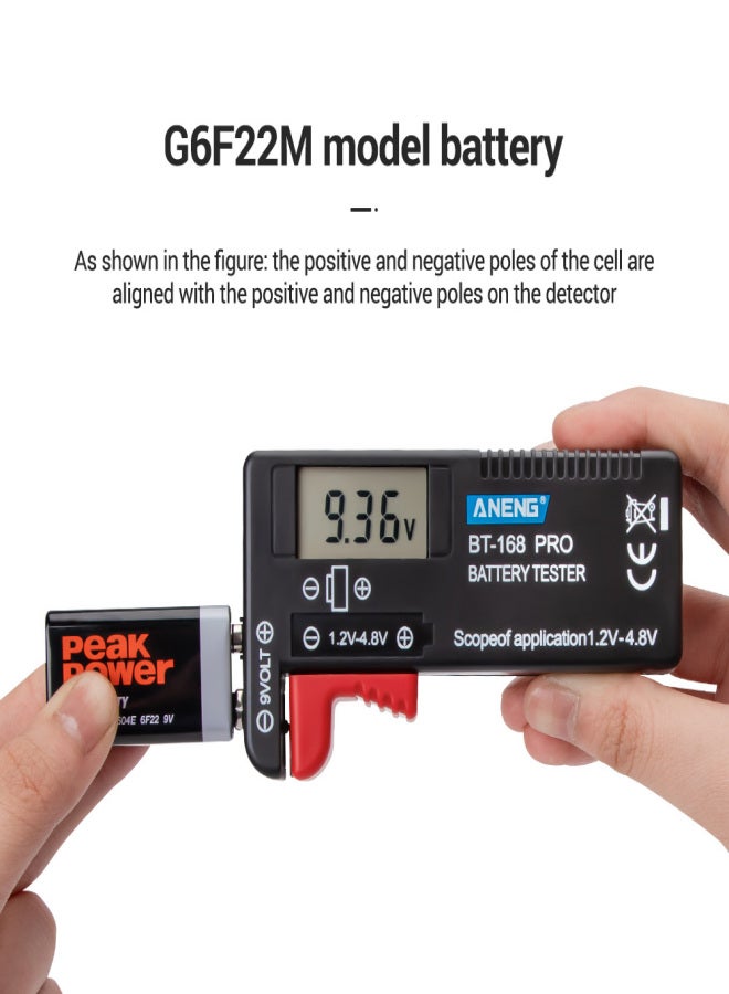 ANENG ANENG BT-168 PRO Battery Tester Digital-display Type Tester Battery Checker Battery Capacity Diagnostic Tool Universal Tester Checking D C AAA AA Button Battery - Image 4