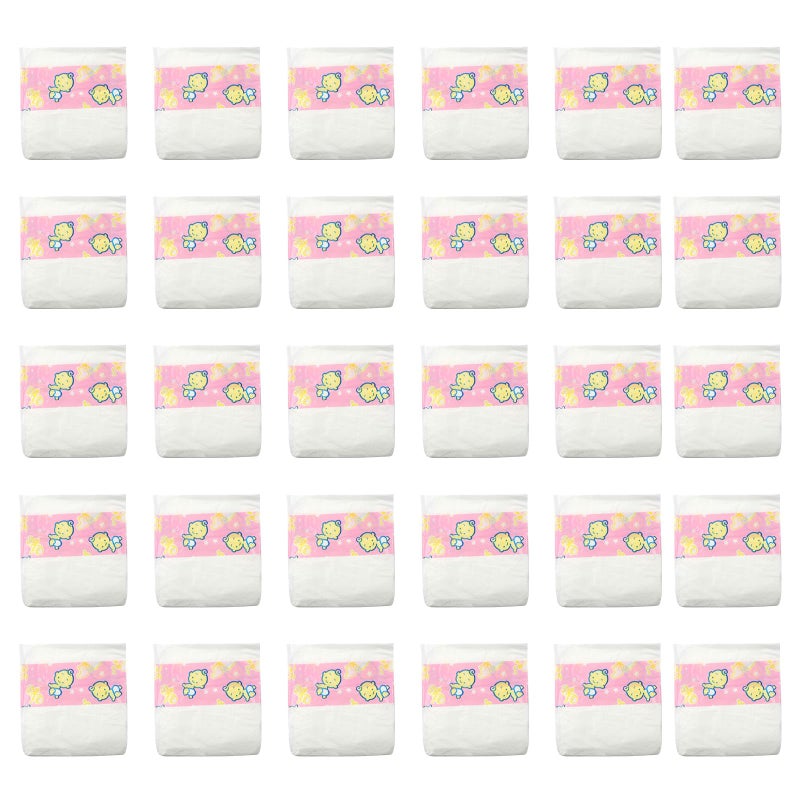 CHAREX Baby Doll Diapers Pack  30 Pieces Newborn Dolls Diapers Refill Doll Accessories Fits 1824 Inch Reborn Dolls for Ages 3 - Image 2