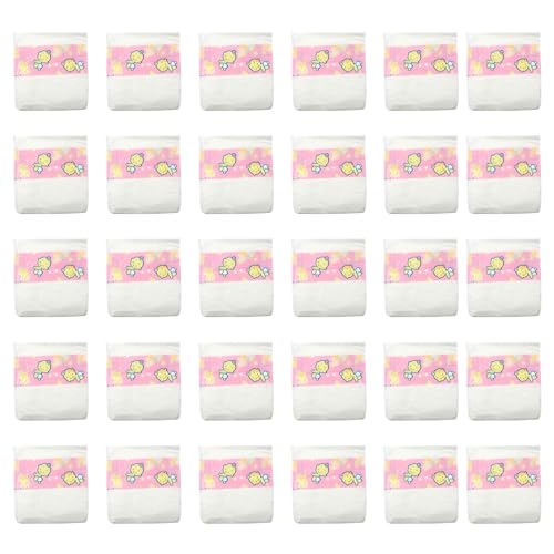 CHAREX Baby Doll Diapers Pack  30 Pieces Newborn Dolls Diapers Refill Doll Accessories Fits 1824 Inch Reborn Dolls for Ages 3 - Image 1