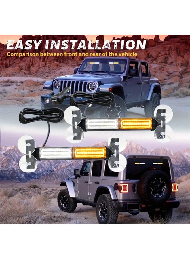 40 LED Yellow White Car Dashboard Light Strip 12 24V Cigarette Lighter For SUV Truck - Image 5