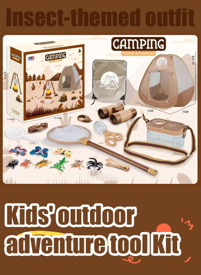 Kids Exploration Kit 21PCS - Insect Discovery Set with Magnifying Glass & Bug Catcher | Learning Toys| Camping Adventure Gear for Boys Girls 3-12 Years - Image 1