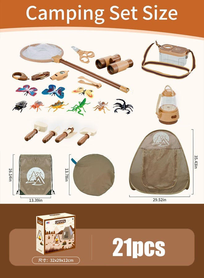 Kids Exploration Kit 21PCS - Insect Discovery Set with Magnifying Glass & Bug Catcher | Learning Toys| Camping Adventure Gear for Boys Girls 3-12 Years - Image 3