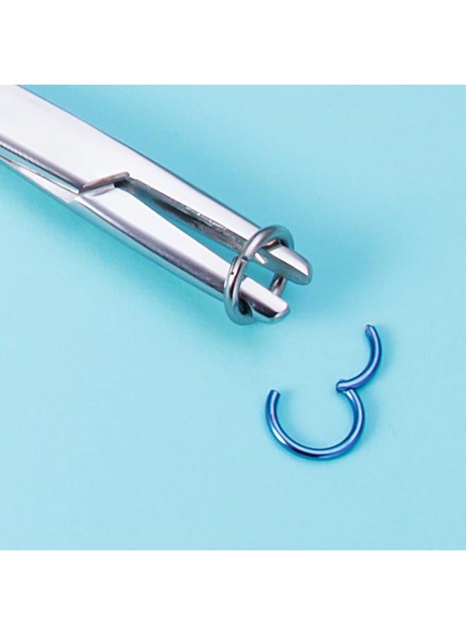 DJCIW 7" Ring Opening and Closing Pliers, 2 in 1 Rings Pliers Tool for Piercing Jewelry CBRs Opening Captive Bead Segment Rings Small Stubborn Hoops Nose Rings Clicker Rings - Image 3