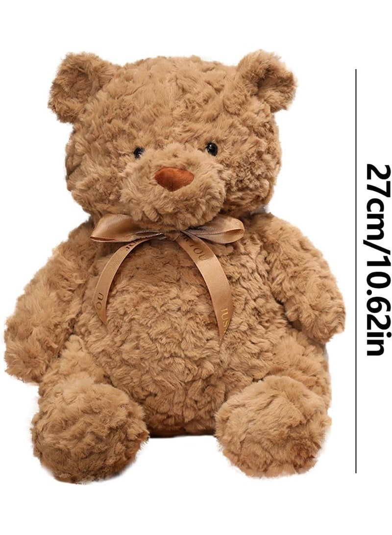30 cm Cute Cuddly Teddy Plush Bear,Plush Brown Bear,Curly Hair Brown Bear Plush - Soft Plush Doll Bed Ornaments,Cartoon Cuddle Pillow Decorative Supplies - Image 4