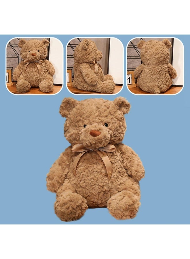 30 cm Cute Cuddly Teddy Plush Bear,Plush Brown Bear,Curly Hair Brown Bear Plush - Soft Plush Doll Bed Ornaments,Cartoon Cuddle Pillow Decorative Supplies - Image 5
