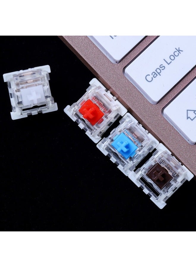 OUTEMU/High Special Axis Mechanical Keyboard Axis Switch Green Axis Black Axis Tea Red Mute Axis Guest Hot Plug-Color:High Express Silver Axis - Image 5