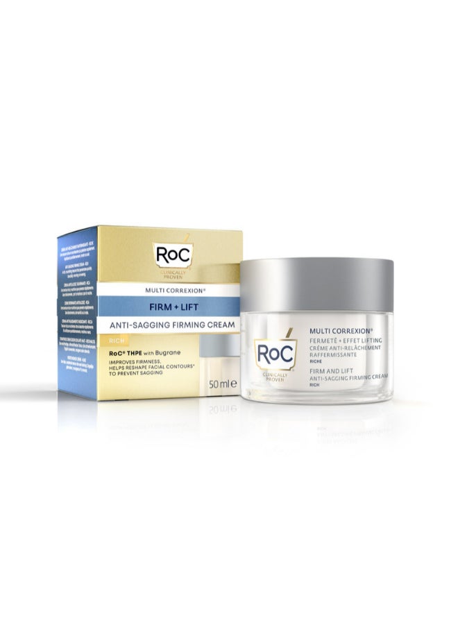 RoC - MULTI CORREXION FIRM + LIFT ANTI-SAGGING FIRMING CREAM RICH 50ML - Image 1