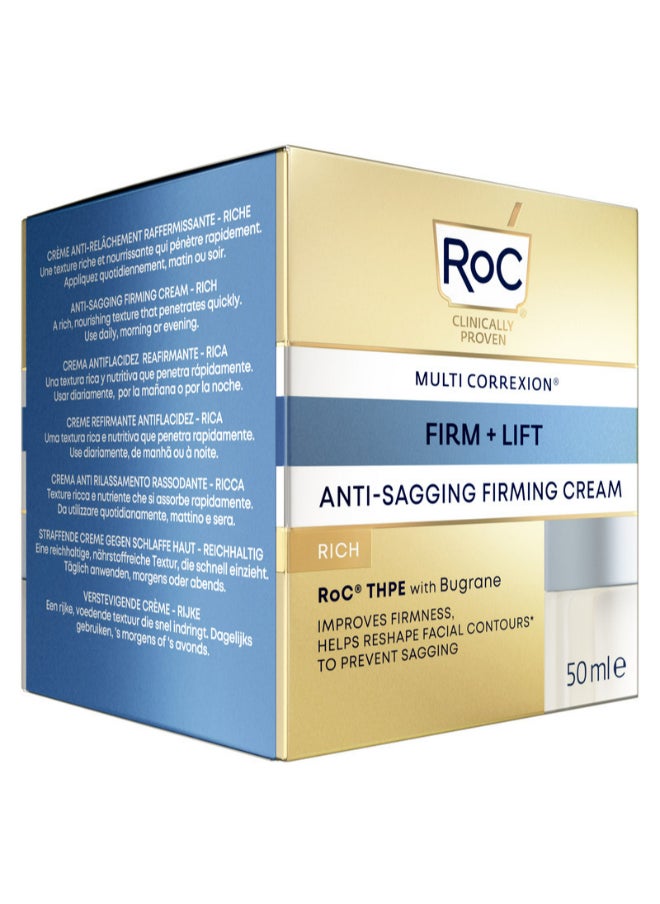 RoC - MULTI CORREXION FIRM + LIFT ANTI-SAGGING FIRMING CREAM RICH 50ML - Image 1