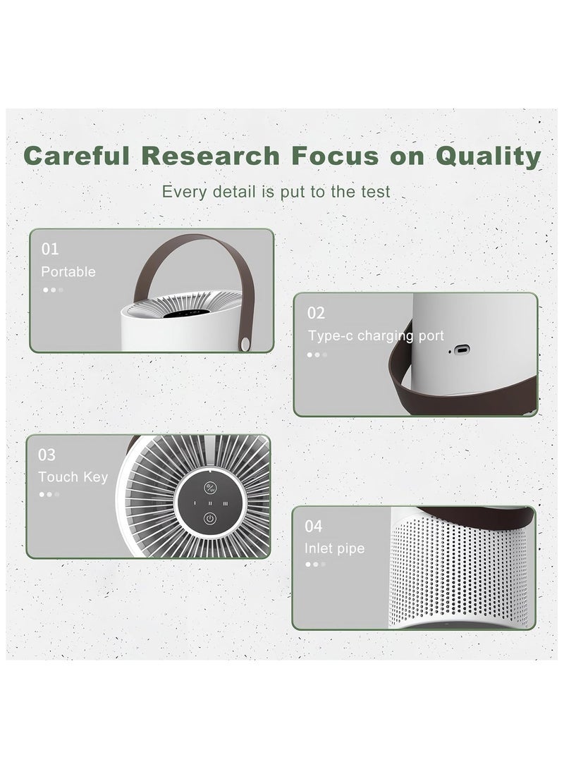 general Desktop Air Purifier UVC Sterilization Indoor Small Portable Home Negative Ion Air Purifier - Image 3