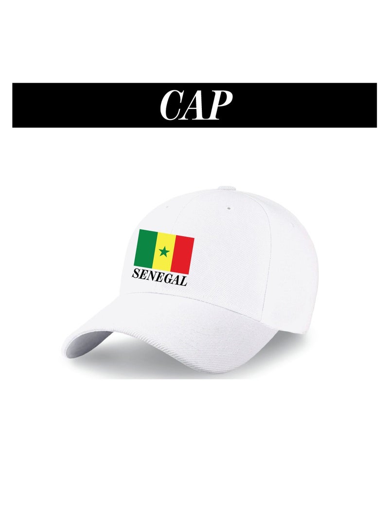 مجموعة السنغال الرياضية كومبو - هدايا لعشاق الرياضة - قبعة - وشاح - علم - دبوس العلم - حقيبة برباط - Image 4
