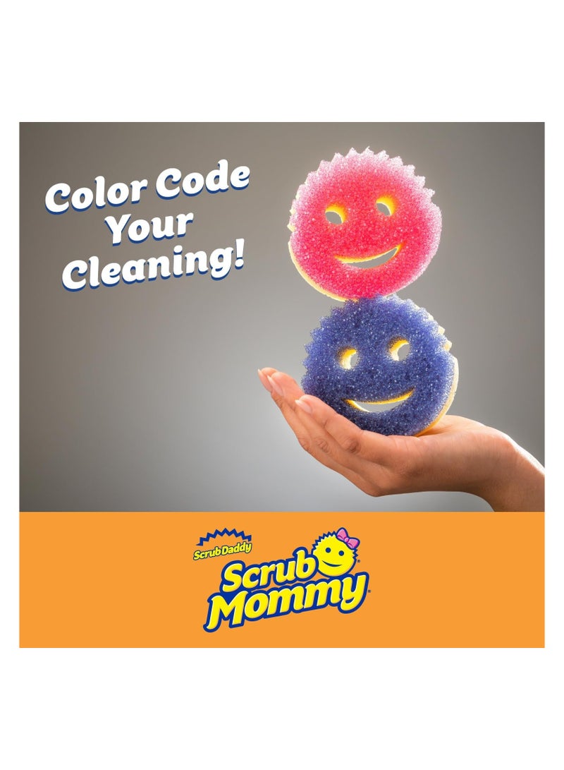 Scrub Daddy Scrub Daddy Scrub Mommy Dual Sided Scrubber and Sponge Scratch Free & Resists Odors 3 Count 1 ea, Multicolor  - Image 2