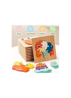 General 8 Pack Wooden Toddler Puzzles,Baby Educational Learning Toys for Toddlers 1-3，Animal and Car Jigsaw Puzzles Sensory Toys for Boys Girls Educational Learning STEM Toys Gifts  - Image 2