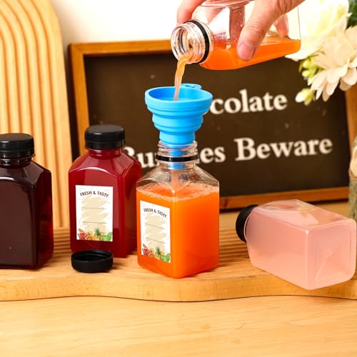 BAKHUK 36pcs 10oz Empty Plastic Juice Bottles with Caps, Reusable Clear Bulk Beverage Containers for Juice, Milk and Other Beverages - Image 5
