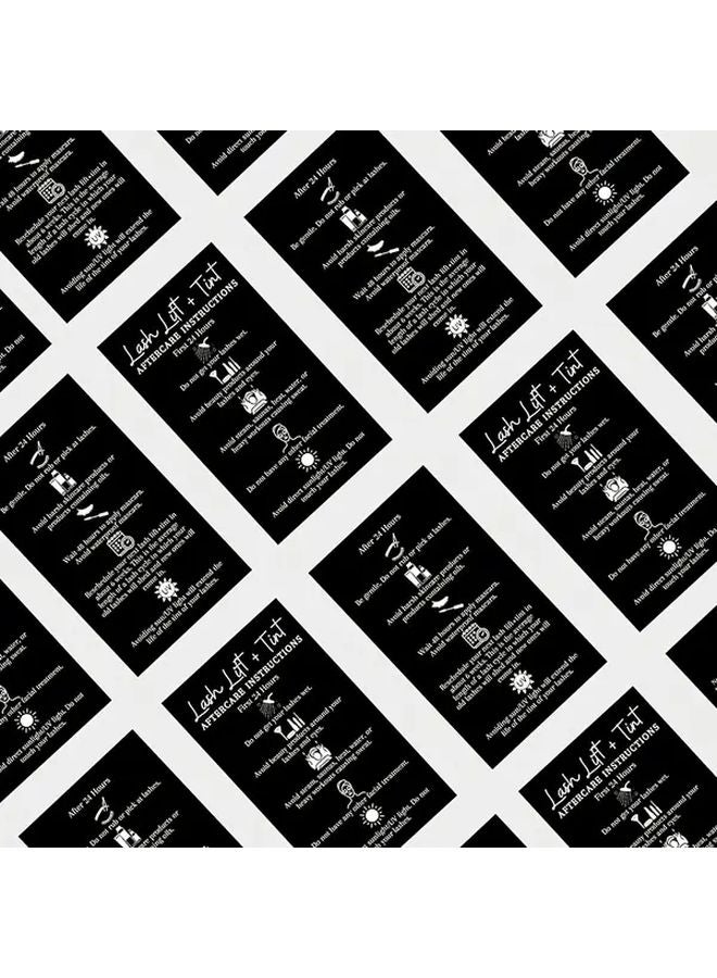 50pcs Eyelash Lift And Tint Aftercare Instruction Cards For Home Use - Image 4