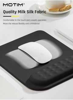 Motim Ergonomic Mouse Pad with Wrist Rest Support,Premium Memory Foam Cushion for Pain Relief, Non-Slip PU Base for Stable Smooth Control - Perfect for Laptop, Computer, and Home Office  - Image 4