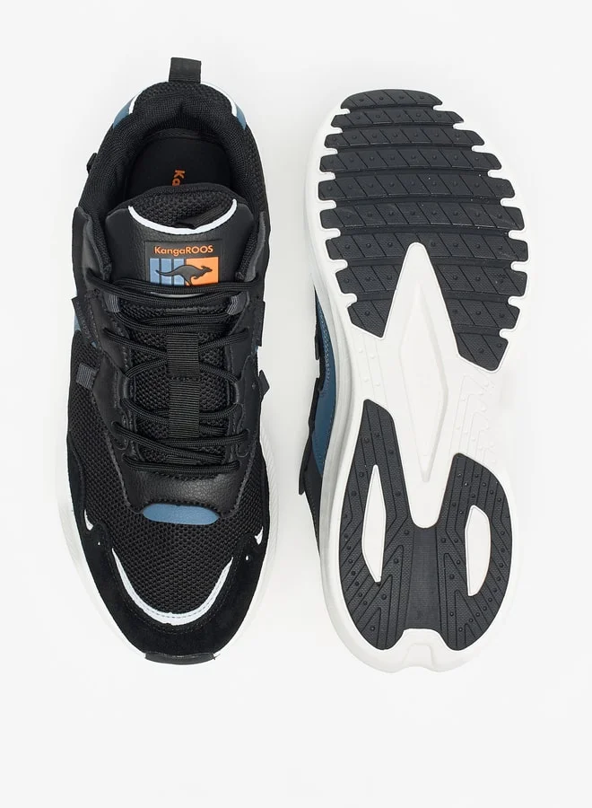 كانغاروس Men's Panelled Lace-Up Sports Shoes