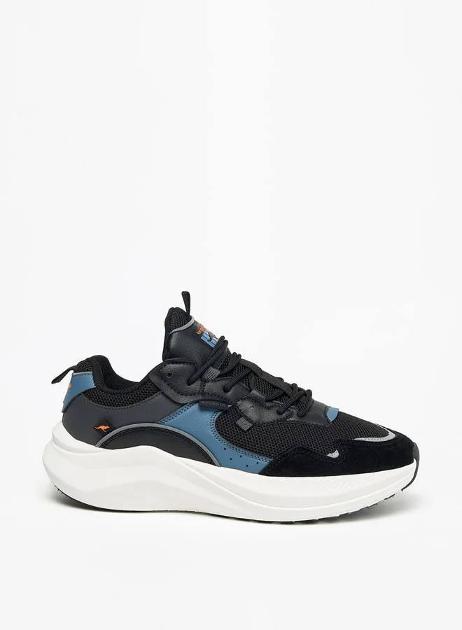 كانغاروس Men's Panelled Lace-Up Sports Shoes
