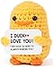 MBL Gifts for Girlfriend Boyfriend Anniversary Funny Birthday Easter Basket Stuffers Essentials Romantic Crochet Duck Gifts for Women Her Him Wife Husband Fiance Couple Wedding Engagement - Image 3