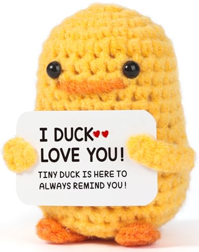 MBL Gifts for Girlfriend Boyfriend Anniversary Funny Birthday Easter Basket Stuffers Essentials Romantic Crochet Duck Gifts for Women Her Him Wife Husband Fiance Couple Wedding Engagement - Image 1