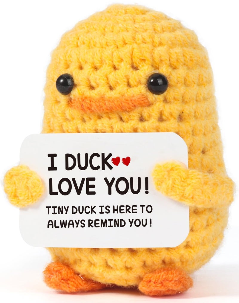 MBL Gifts for Girlfriend Boyfriend Anniversary Funny Birthday Easter Basket Stuffers Essentials Romantic Crochet Duck Gifts for Women Her Him Wife Husband Fiance Couple Wedding Engagement - Image 2