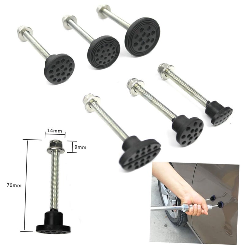 6 Pcs Auto Body Dent Removal Tool Kit with Sucker Pull Buckle Nut Gasket for Car Repair - Image 4