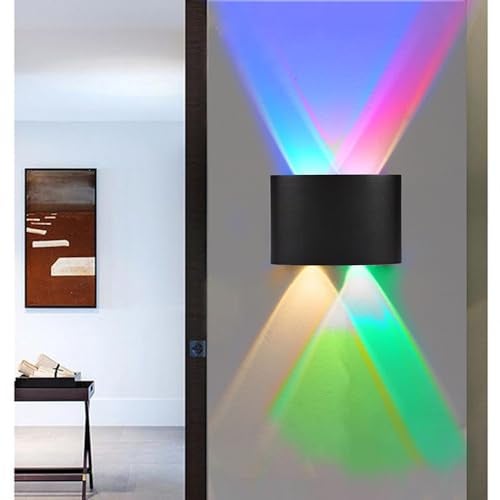 PIXORA 4 Ray Up Down Waterproof LED Wall Light Multy Colour 2024 Model (4 Ray Multy) - Image 2