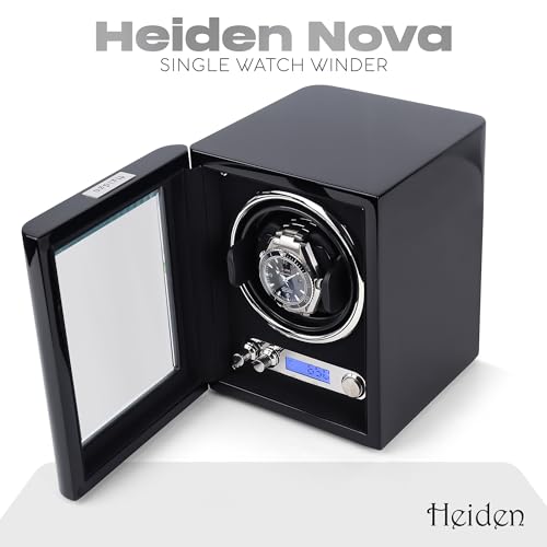 Heiden هي دين ساعة واحدة وندر - وندر ساعة للساعات الأوتوماتيكية من رولكس، محرك بدون فرشات بتقنية القيادة المباشرة، تحكمات رقمية LCD، مصنوعة يدوياً ومجمعة نوفا - Image 3