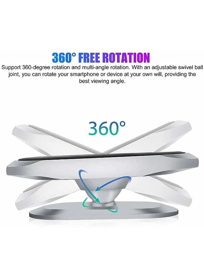 Multistar Magnetic Car Phone Holder, Mobile Mount Clip Holder, Car Mobile Phone Holder, Dashboard Cellphone Mount Holder Mobile Clip Stand, 360°Rotation Universal Car Mount Fit iPhone Samsung Tablet - Image 5