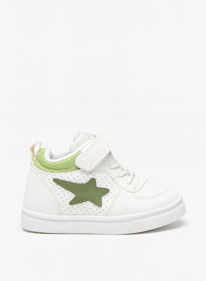 ال بي ال من شو اكسبرس Boys Applique Detail Sneakers with Hook and Loop Closure