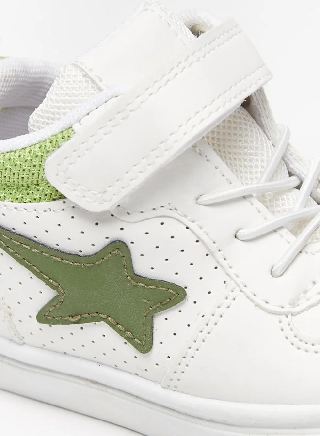 ال بي ال من شو اكسبرس Boys Applique Detail Sneakers with Hook and Loop Closure