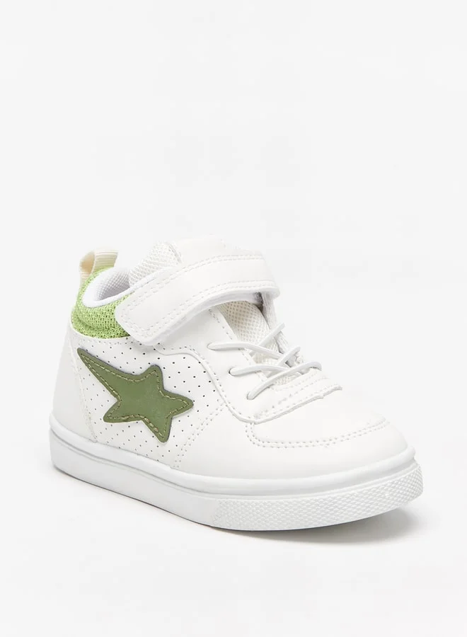 ال بي ال من شو اكسبرس Boys Applique Detail Sneakers with Hook and Loop Closure