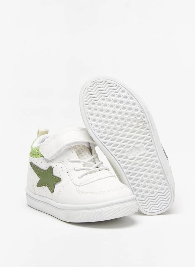 ال بي ال من شو اكسبرس Boys Applique Detail Sneakers with Hook and Loop Closure