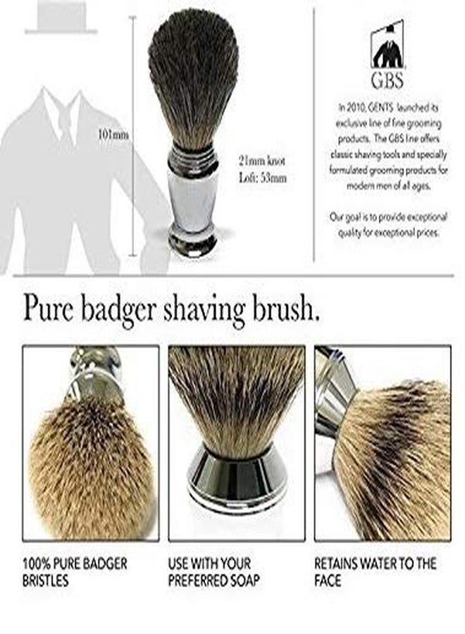 G.B.S Men's Shaving Set, Double Edge Safety Razor, Shaving Brush, Shaving Bowl, Soap, Leather Case, 20 Blades - Image 2
