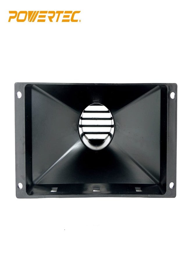 باورتيك غطاء الغبار POWERTEC 70169V Mini Gulp مع منفذ داخلي 4 بوصات، وصلة تجميع الغبار البلاستيكية ABS لخرطوم تجميع الغبار للأعمال الخشبية - Image 3