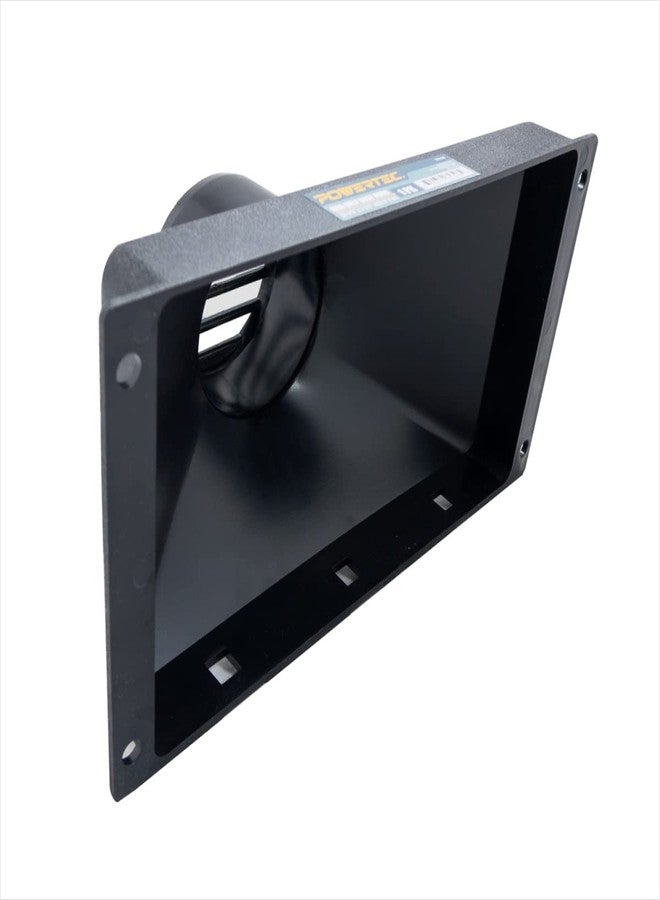 باورتيك غطاء الغبار POWERTEC 70169V Mini Gulp مع منفذ داخلي 4 بوصات، وصلة تجميع الغبار البلاستيكية ABS لخرطوم تجميع الغبار للأعمال الخشبية - Image 1