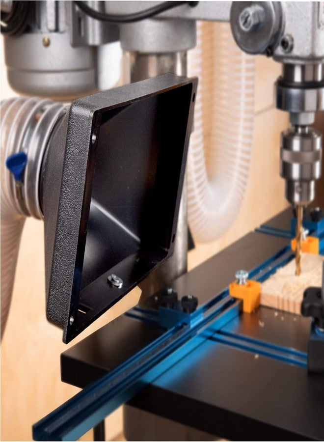 باورتيك غطاء الغبار POWERTEC 70169V Mini Gulp مع منفذ داخلي 4 بوصات، وصلة تجميع الغبار البلاستيكية ABS لخرطوم تجميع الغبار للأعمال الخشبية - Image 5