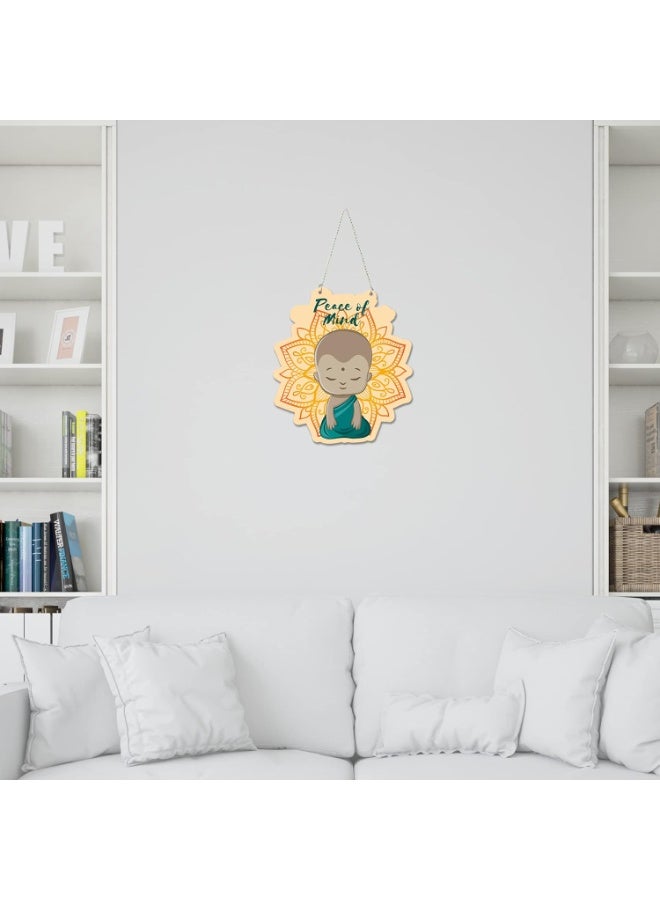 Artvibes Peace Of Mind Quotes Wall Hanger For Home Decor|Office|Gifts|Bedroom|Wall Decorative Items For Living Room|Door Hanging|Modern Decoration|Artworks Wall Hangings(Wh_5501N) - Image 2