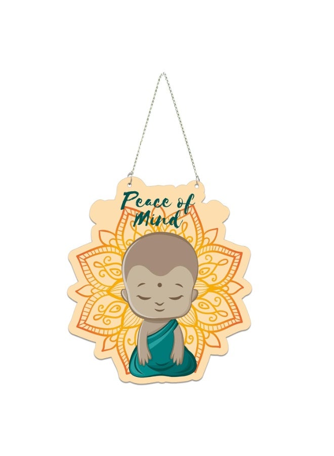 Artvibes Peace Of Mind Quotes Wall Hanger For Home Decor|Office|Gifts|Bedroom|Wall Decorative Items For Living Room|Door Hanging|Modern Decoration|Artworks Wall Hangings(Wh_5501N) - Image 1