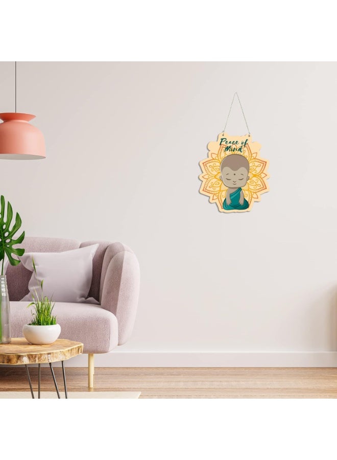 Artvibes Peace Of Mind Quotes Wall Hanger For Home Decor|Office|Gifts|Bedroom|Wall Decorative Items For Living Room|Door Hanging|Modern Decoration|Artworks Wall Hangings(Wh_5501N) - Image 3