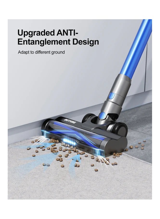 BuTure - Buture Powerful Cordless Vacuum Cleaner, Up to 38Kpa 450W Motor, with Touch Screen, Automatic Mode to Switch Between Hard Floor/Carpet, Removable Battery (VC50 Blue) - Image 1
