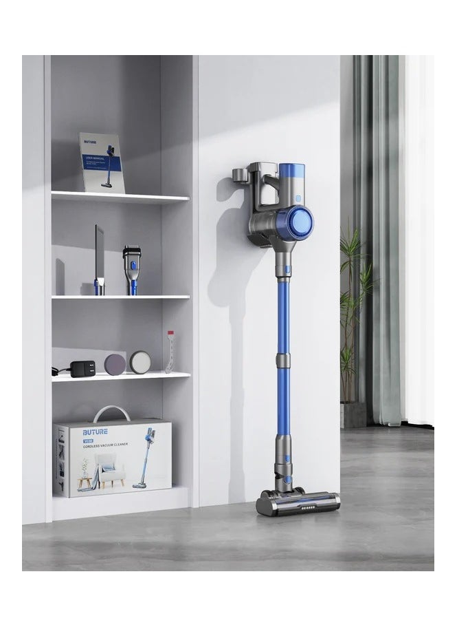 BuTure - Buture Powerful Cordless Vacuum Cleaner, Up to 38Kpa 450W Motor, with Touch Screen, Automatic Mode to Switch Between Hard Floor/Carpet, Removable Battery (VC50 Blue) - Image 1