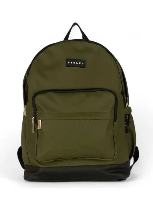 SISLEY Green Unisex Backpack 12914